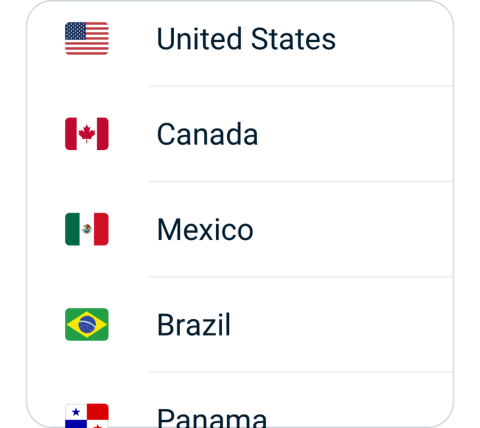 XiaohaVPN connect step 2, choose VPN server location